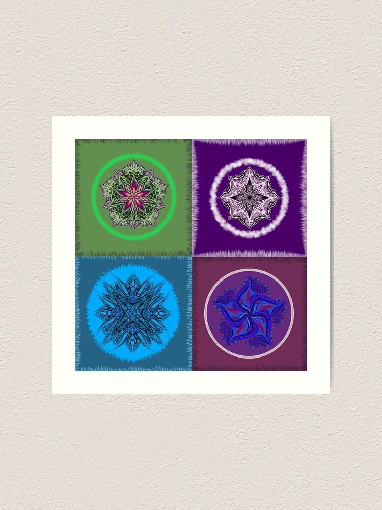 Thumbnail 1 of 3, Art Print, patchwork designed and sold by DragonflycreatN.