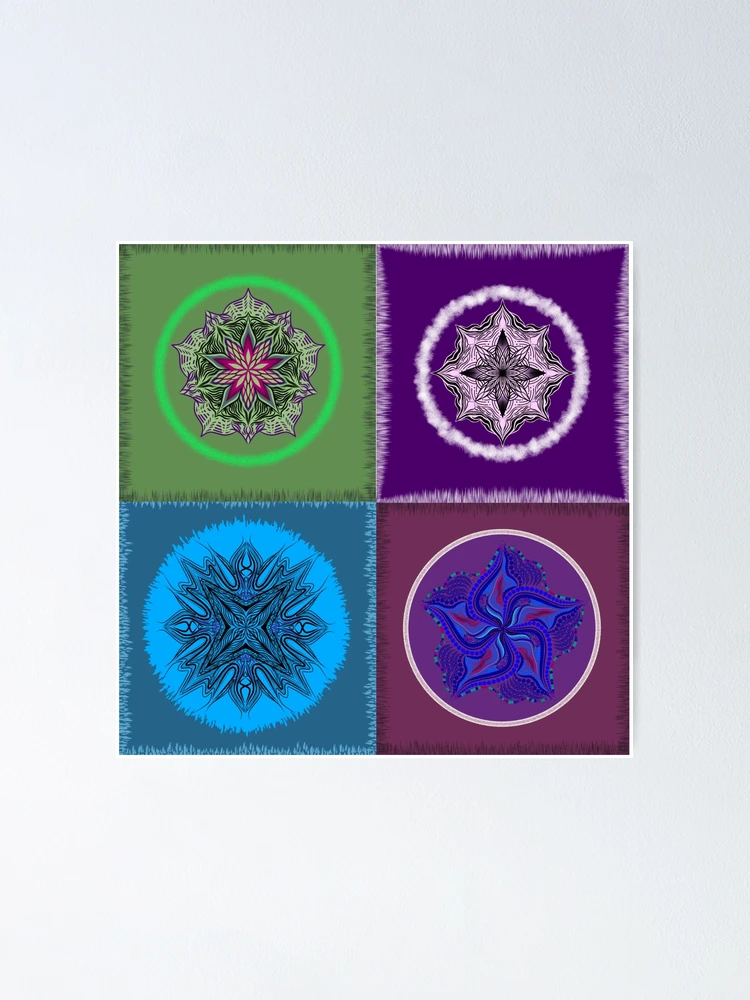 Thumbnail 1 of 3, Poster, patchwork designed and sold by DragonflycreatN.