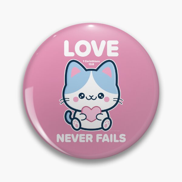 Item preview, Love Never Fails - Bible Verse Cat - 1 Corinthians 13:8 designed and sold by KittyCotton.