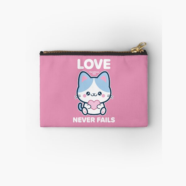 Item preview, Love Never Fails - Bible Verse Cat - 1 Corinthians 13:8 designed and sold by KittyCotton.