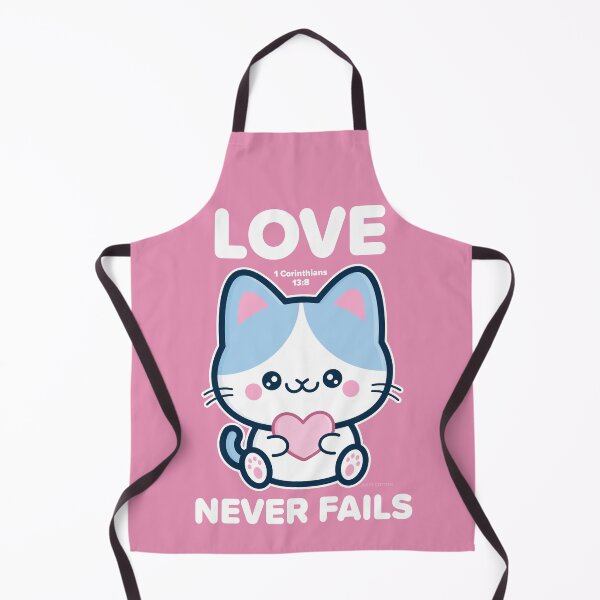 Item preview, Love Never Fails - Bible Verse Cat - 1 Corinthians 13:8 designed and sold by KittyCotton.