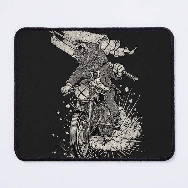 Item preview, cafe racer bear biker burnout designed and sold by Winya.