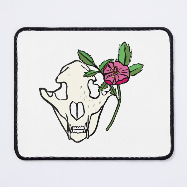 Item preview, Bear Skull with Wild Rose designed and sold by Tansi Maskwa.