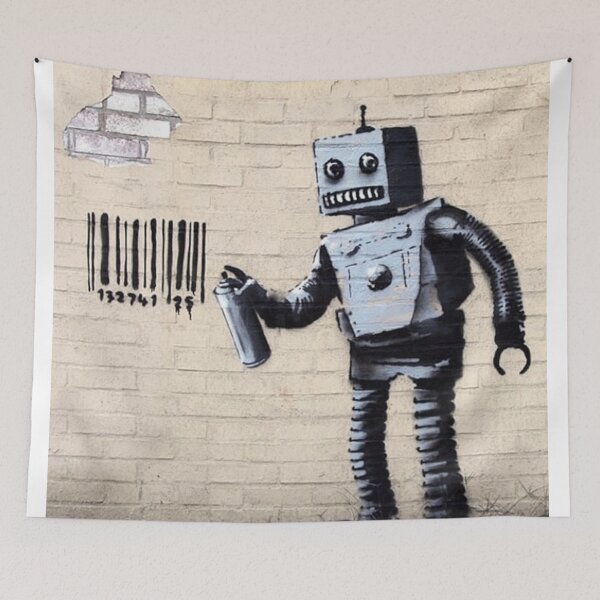 Artikelvorschau, Roboter-Barcode BanSky entworfen und verkauft von VrandaebithA.