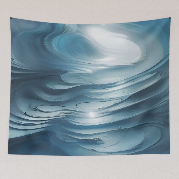 Item preview, Blue White Ice Swirl Glacial Caves designed and sold by deniselynnimage.