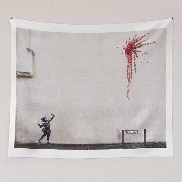 Item preview, Children Shot Red Ball Bansky Art designed and sold by VrandaebithA.