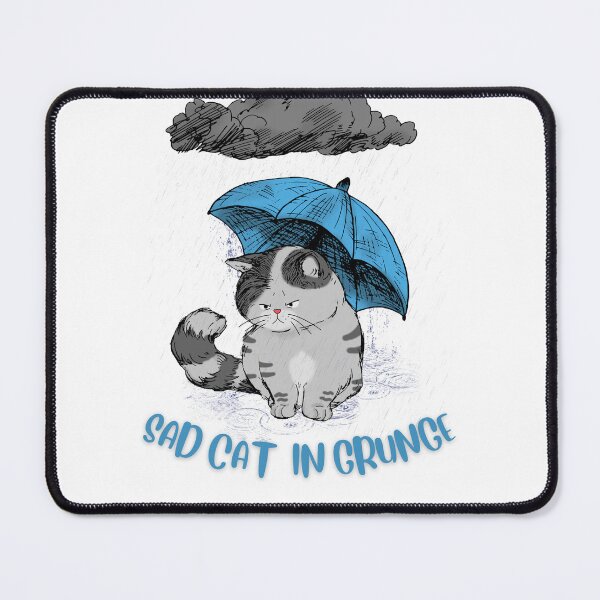 Item preview, Sad Cat in a Grunge designed and sold by LuckyCatStore.