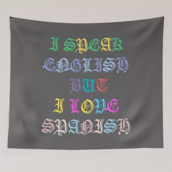 Item preview, i speak english but i love in spanish designed and sold by MrSameeraTop.