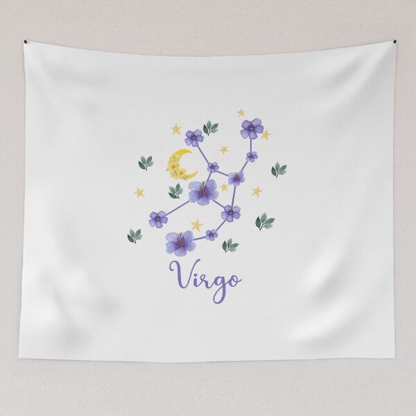 Item preview, Virgo Zodiac Wildflower Constellation designed and sold by GeeHanz.