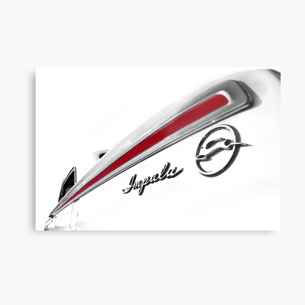 1962 Chevy Impala detail - High Contrast Metal Print