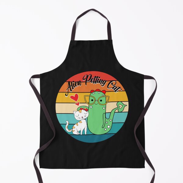 Item preview, Alien Petting Cat, Vintage and Retro Sunset Circles designed and sold by sarodigiart.