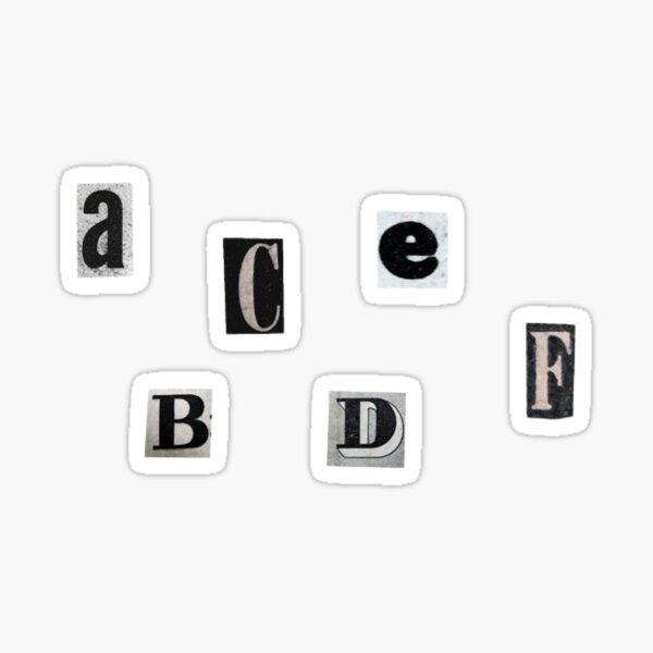 B Letters. Cut out Alphabet Letters. Vintage scrapbook elements