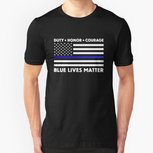 Blue Lives Matter USA United We Stand Police Officer Cop Youth Tee Shirt T