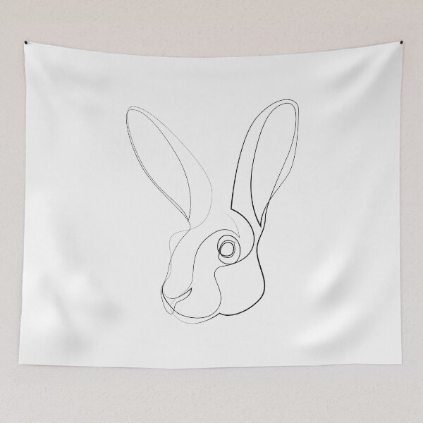 Aperçu de l'œuvre Jackrabbit - lièvre à une ligne créée et vendue par addillum.