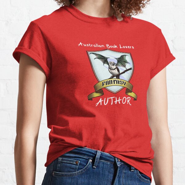 Australian Book Lovers fantasy author - white text Classic T-Shirt