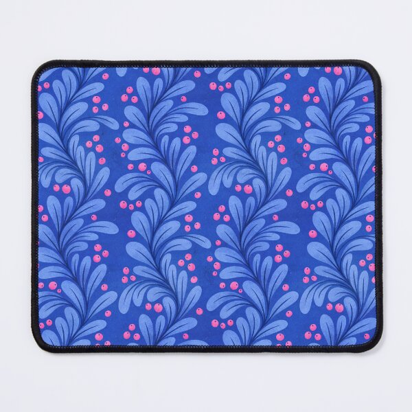 Item preview, Cobalt Blue Leaves and Hot Pink Berries designed and sold by RebeccaFlaherty.