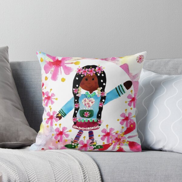 Item preview, Kanzan Beautiful Sakura Girl.   Watercolour Collage designed and sold by DefaultOneWorld.