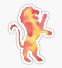 House Lion Watercolor Sticker