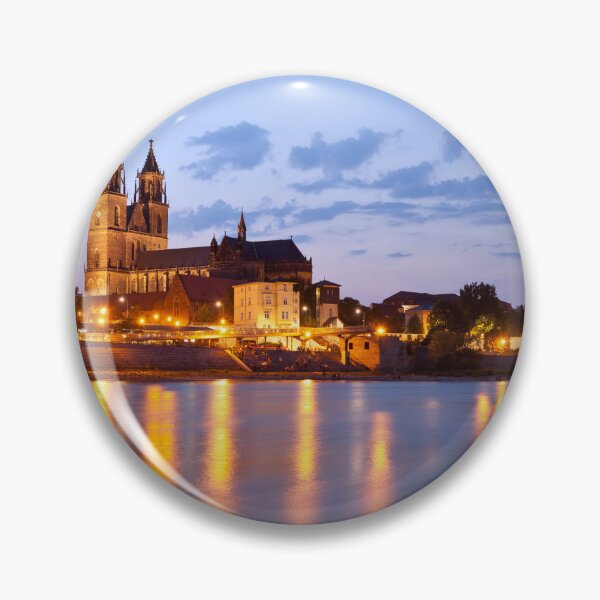 Item preview, Magdeburg Cathedral at night designed and sold by reisefoto.