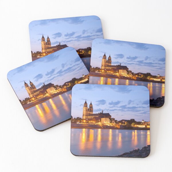 Item preview, Magdeburg Cathedral at night designed and sold by reisefoto.