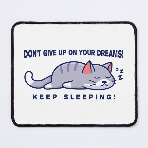 Cat Sleeping and Dreaming Mouse Pad