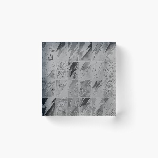 Bowie tribute B&W Acrylic Block