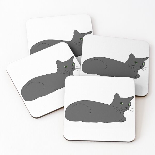 Item preview, Cat Sitting Side Gray designed and sold by kotastrophe.