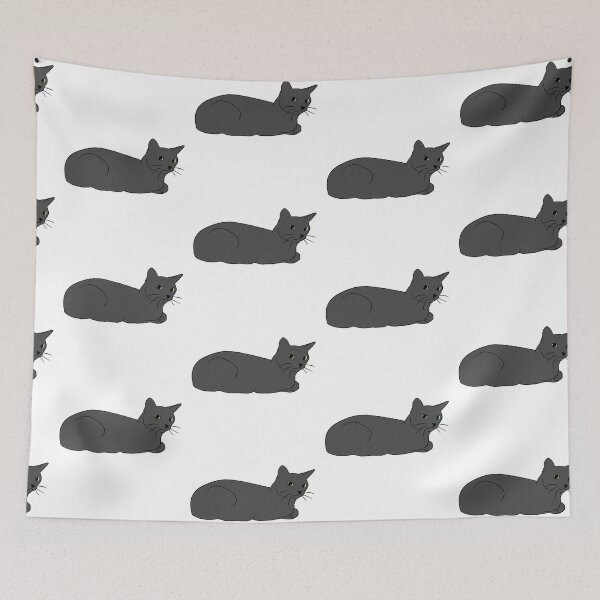 Item preview, Cat Sitting Side Gray designed and sold by kotastrophe.