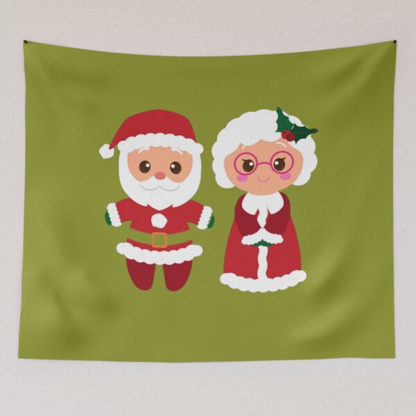 Item preview, Merry Christmas from Mr. and Mrs. Claus | Christmas Santa Claus couple designed and sold by Fus-art94.
