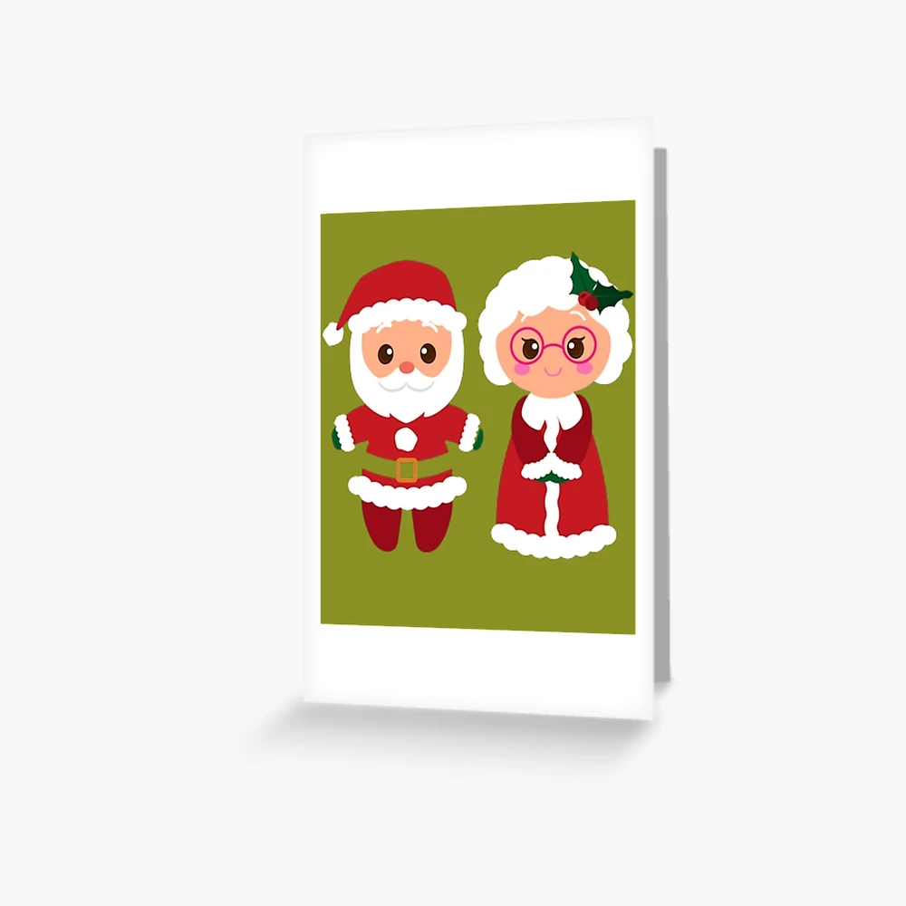 Cute Sexy Ms. Santa Claus Merry Christmas Holiday Cards for Women in B -  swirly-world-design