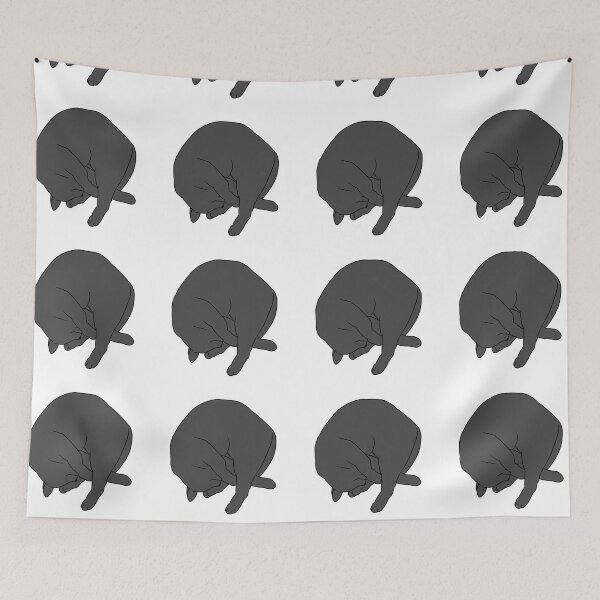 Item preview, Cat Circle Sleep Gray designed and sold by kotastrophe.