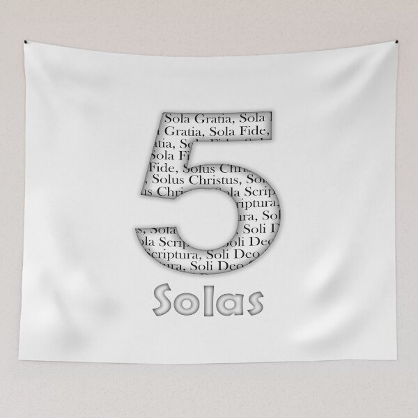 Item preview, 5 Solas Reformed Christian Grace Alone, Faith Alone, Christ Alone, Scripture Alone, Glory of God Alone designed and sold by KCTraders.