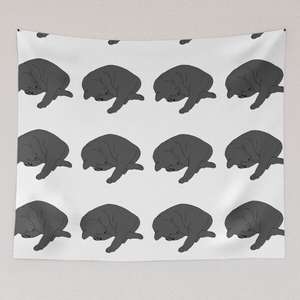 Item preview, Cat Sleep Angled Gray designed and sold by kotastrophe.