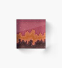 Autumn Starscape Acrylic Block
