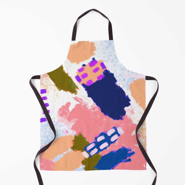 Item preview, Pink, Blue, Lilac, Salmon and White Brushstrokes of Paint Pattern, Squares - Modern Art designed and sold by theprintedclub.