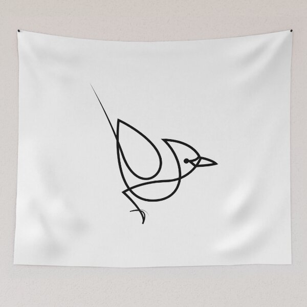 Item preview, Blue Jay - one line bird designed and sold by addillum.