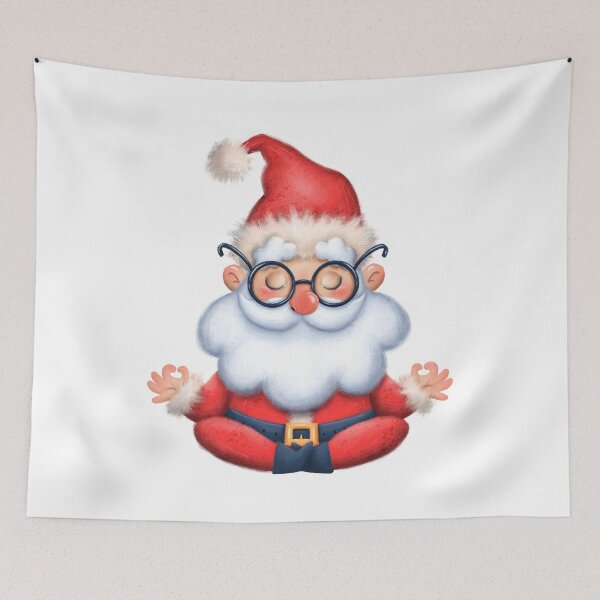 Item preview, Santa doing yoga designed and sold by RIXXI HEY CO..
