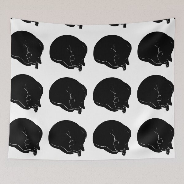 Item preview, Cat Sleep Curled Up Silhouette designed and sold by kotastrophe.