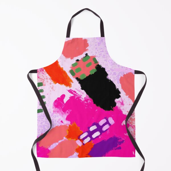 Item preview, Pink, Purple, Black, Green, Lilac and Orange Brushstrokes of Paint Pattern, Squares - Modern Art designed and sold by theprintedclub.