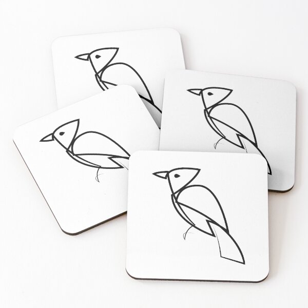 Item preview, Northern Cardinal - linear bird designed and sold by addillum.
