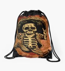 Posada Day of the Dead Outlaw Drawstring Bag