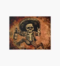 Posada Day of the Dead Outlaw Art Board Print