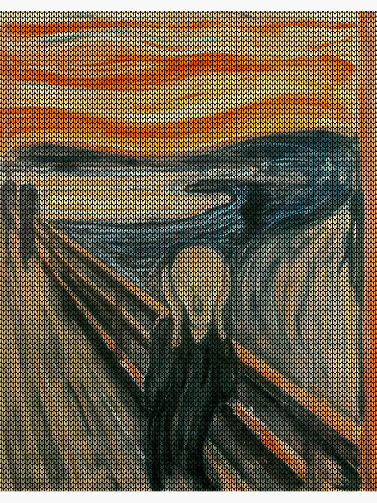 The Scream Lovingly Knitted by Granny E-Munch by podartist