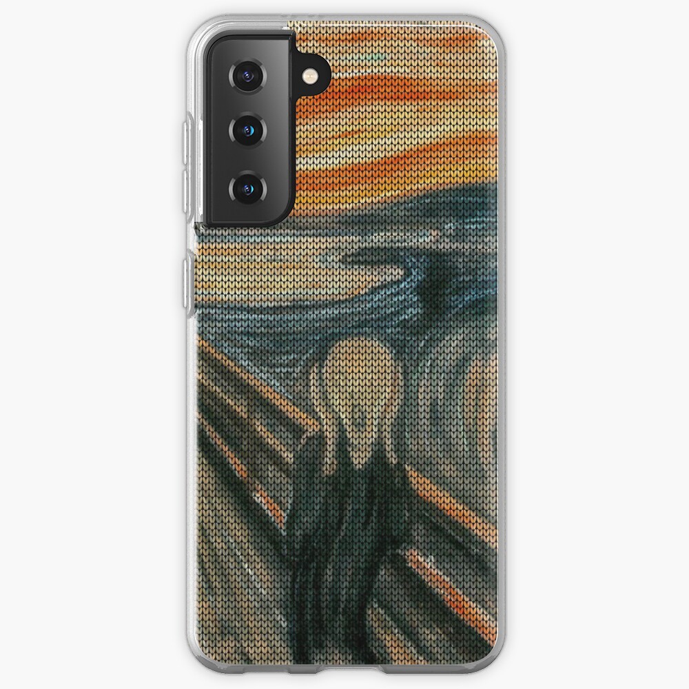The Scream Lovingly Knitted by Granny E-Munch Case & Skin for Samsung Galaxy