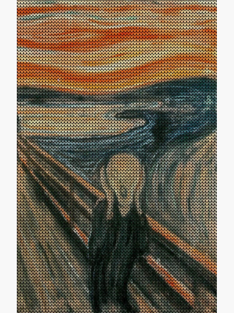 The Scream Lovingly Knitted by Granny E-Munch by podartist