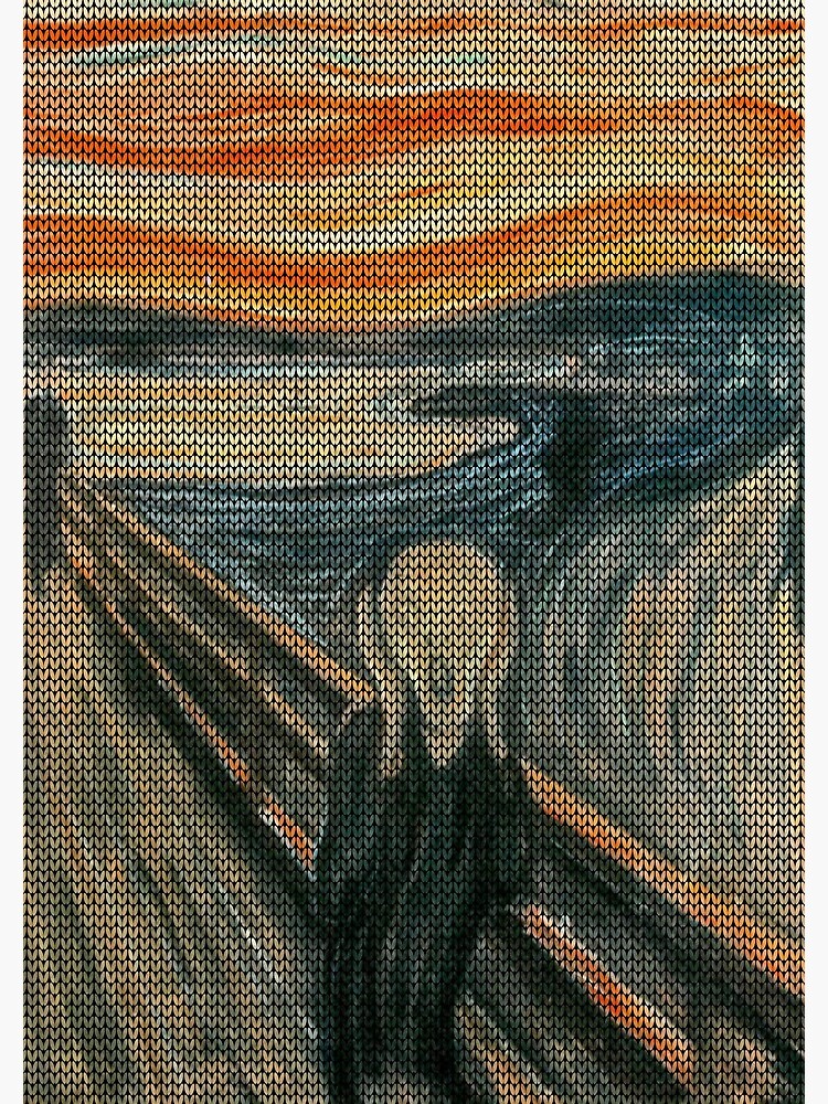 The Scream Lovingly Knitted by Granny E-Munch by podartist