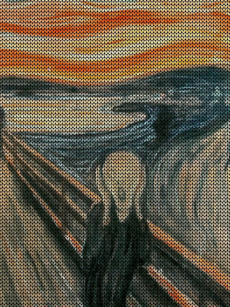 The Scream Lovingly Knitted by Granny E-Munch by podartist