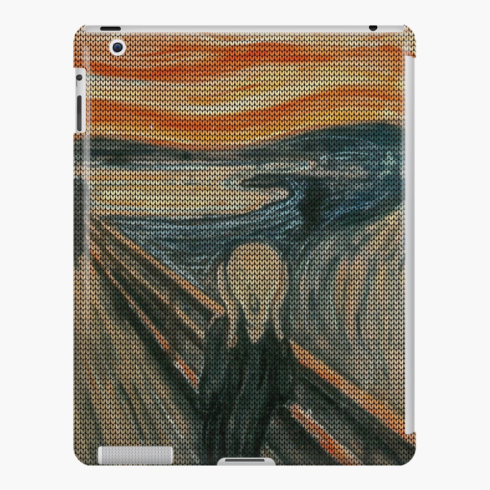 The Scream Lovingly Knitted by Granny E-Munch iPad Case & Skin