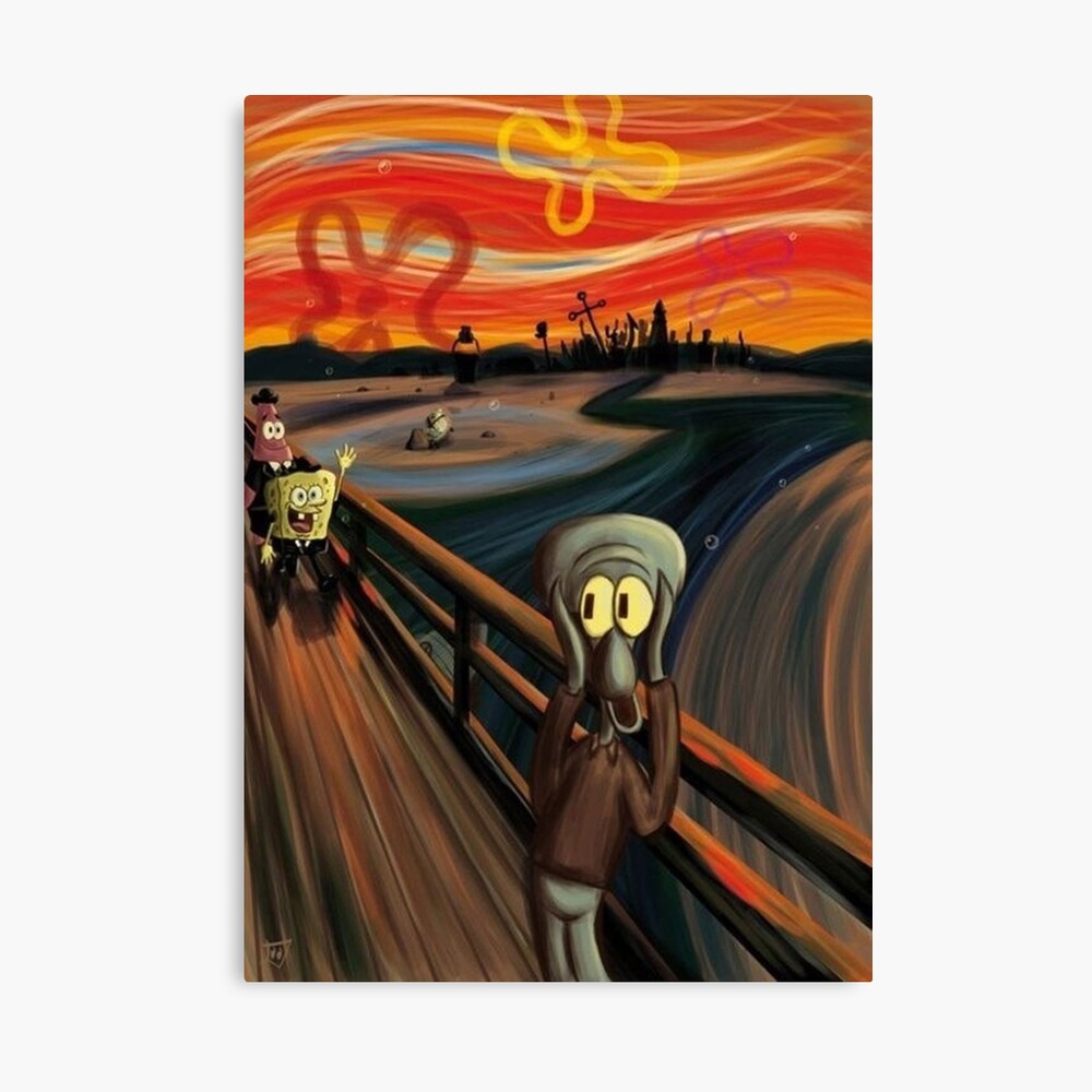 "Squidward Q. Tentacles Scream" Canvas Print by titanthony | Redbubble