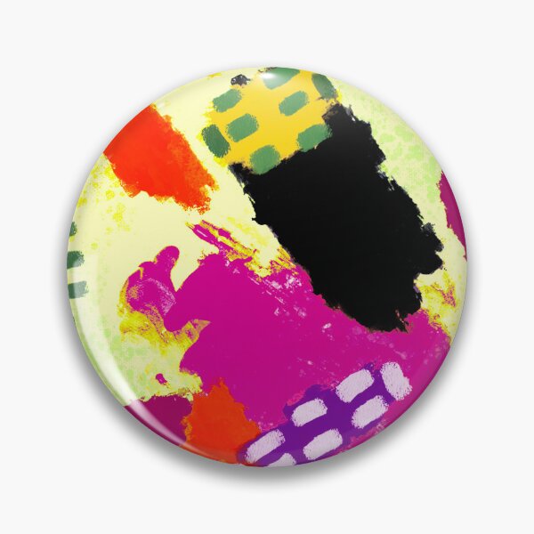 Item preview, Pink, Purple, Yellow, Black and Orange Brushstrokes of Paint Pattern, Squares - Modern Art designed and sold by theprintedclub.